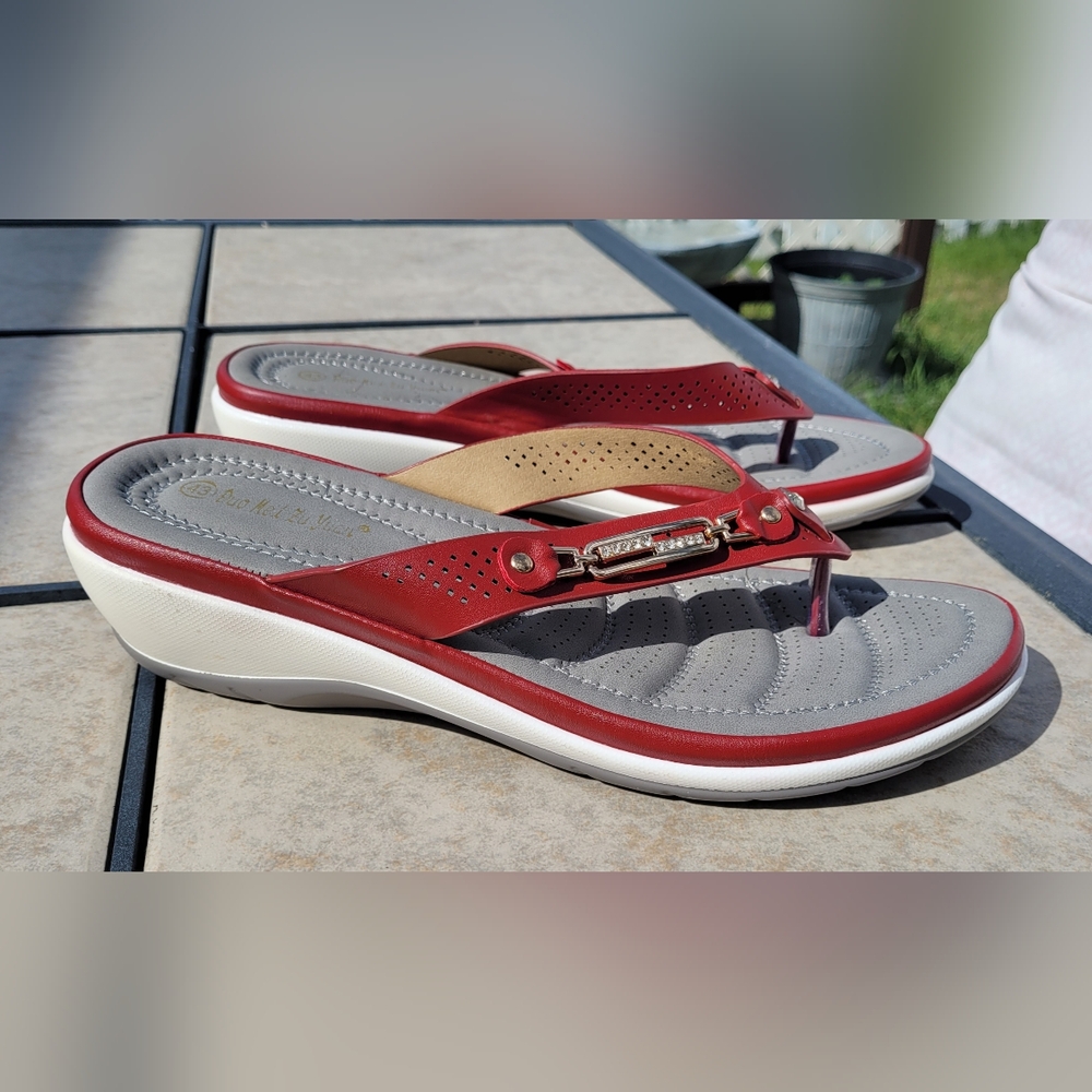 Duo Mei Ze Yaun Orthopedic Arch Support Wedge Sandals